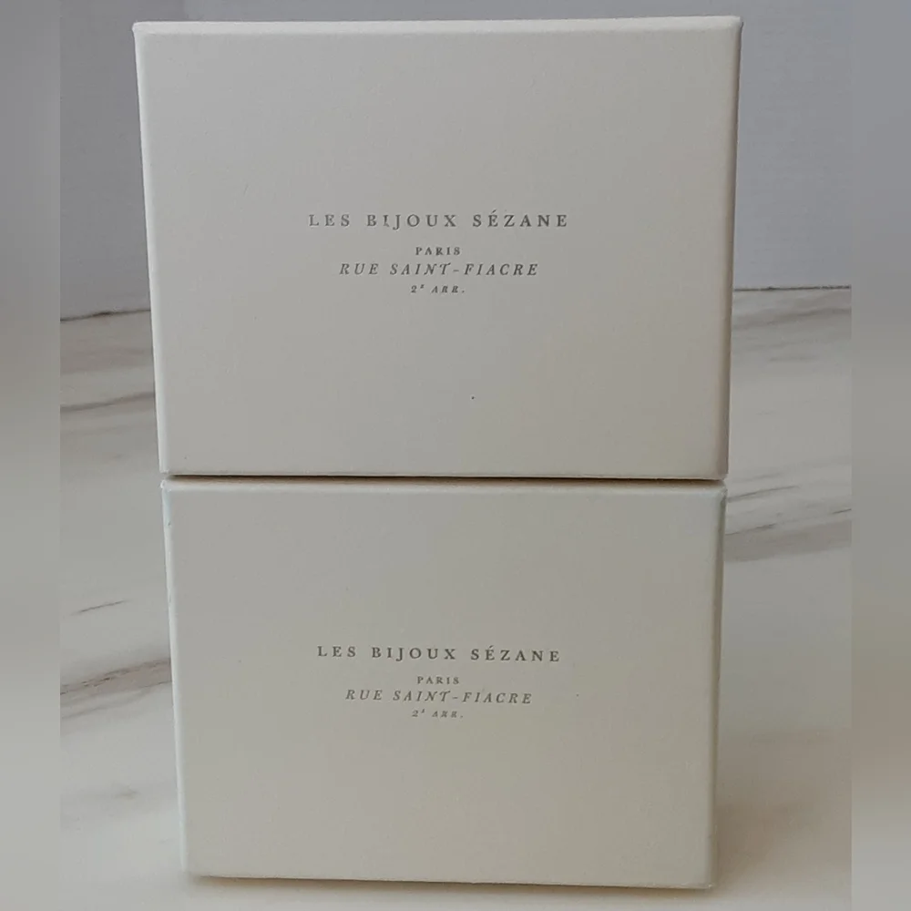 Les Bijoux Sezane 2 Stackable Jewelry Boxes - NWOT